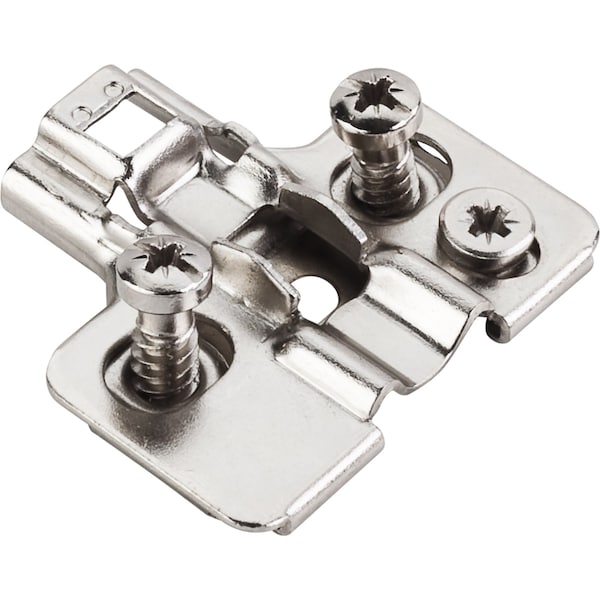 Hardware Resources Standard Duty 0mm Cam Adj Steel Plate w/Euro Screws for 700,725,900 and 1750 Series Euro Hinges 600.0P71.05 - main
